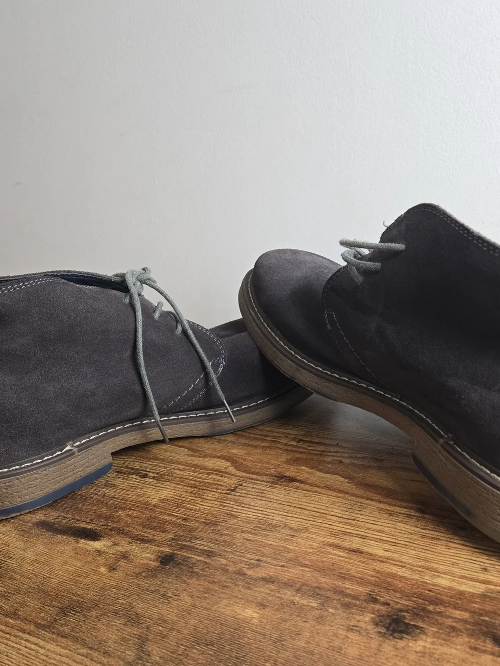 Joseph Abboud Men's Travis Suede Lace-Up Chukka Boots - Dark Gray Sz 13 Preppy